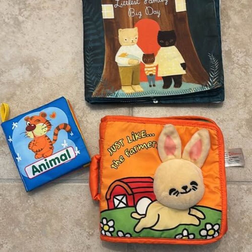 Cute Bundle of 3 Soft Fabric Baby Books